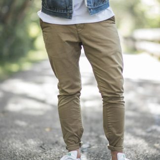 Bv2N1S Men's Straight Fit Chino Pants — Cotton Twill